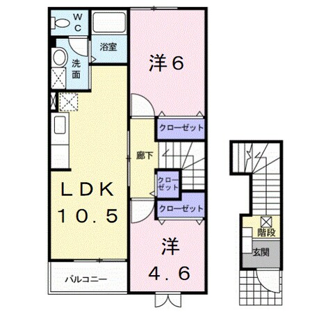 箕島駅 徒歩7分 2階の物件間取画像